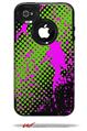 Halftone Splatter Hot Pink Green - Decal Style Vinyl Skin fits Otterbox Commuter iPhone4/4s Case (CASE SOLD SEPARATELY)