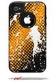 Halftone Splatter White Orange - Decal Style Vinyl Skin fits Otterbox Commuter iPhone4/4s Case (CASE SOLD SEPARATELY)