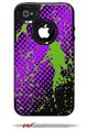 Halftone Splatter Green Purple - Decal Style Vinyl Skin fits Otterbox Commuter iPhone4/4s Case (CASE SOLD SEPARATELY)