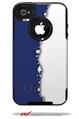 Ripped Colors Blue White - Decal Style Vinyl Skin fits Otterbox Commuter iPhone4/4s Case (CASE SOLD SEPARATELY)