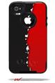 Ripped Colors Black Red - Decal Style Vinyl Skin fits Otterbox Commuter iPhone4/4s Case (CASE SOLD SEPARATELY)