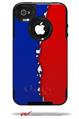 Ripped Colors Blue Red - Decal Style Vinyl Skin fits Otterbox Commuter iPhone4/4s Case (CASE SOLD SEPARATELY)