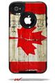 Painted Faded and Cracked Canadian Canada Flag - Decal Style Vinyl Skin fits Otterbox Commuter iPhone4/4s Case (CASE SOLD SEPARATELY)