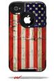 Painted Faded and Cracked USA American Flag - Decal Style Vinyl Skin fits Otterbox Commuter iPhone4/4s Case (CASE SOLD SEPARATELY)