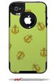 Anchors Away Sage Green - Decal Style Vinyl Skin fits Otterbox Commuter iPhone4/4s Case (CASE SOLD SEPARATELY)