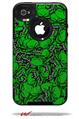 Scattered Skulls Green - Decal Style Vinyl Skin fits Otterbox Commuter iPhone4/4s Case (CASE SOLD SEPARATELY)