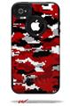 WraptorCamo Digital Camo Red - Decal Style Vinyl Skin fits Otterbox Commuter iPhone4/4s Case (CASE SOLD SEPARATELY)