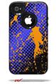 Halftone Splatter Orange Blue - Decal Style Vinyl Skin fits Otterbox Commuter iPhone4/4s Case (CASE SOLD SEPARATELY)