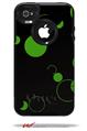 Lots of Dots Green on Black - Decal Style Vinyl Skin fits Otterbox Commuter iPhone4/4s Case (CASE SOLD SEPARATELY)