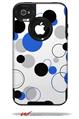 Lots of Dots Blue on White - Decal Style Vinyl Skin fits Otterbox Commuter iPhone4/4s Case (CASE SOLD SEPARATELY)