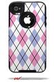 Argyle Pink and Blue - Decal Style Vinyl Skin fits Otterbox Commuter iPhone4/4s Case (CASE SOLD SEPARATELY)
