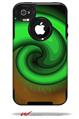 Alecias Swirl 01 Green - Decal Style Vinyl Skin fits Otterbox Commuter iPhone4/4s Case (CASE SOLD SEPARATELY)