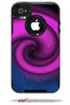 Alecias Swirl 01 Purple - Decal Style Vinyl Skin fits Otterbox Commuter iPhone4/4s Case (CASE SOLD SEPARATELY)