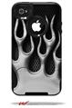 Metal Flames Chrome - Decal Style Vinyl Skin fits Otterbox Commuter iPhone4/4s Case (CASE SOLD SEPARATELY)