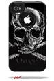 Chrome Skull on Black - Decal Style Vinyl Skin fits Otterbox Commuter iPhone4/4s Case (CASE SOLD SEPARATELY)
