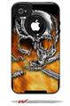 Chrome Skull on Fire - Decal Style Vinyl Skin fits Otterbox Commuter iPhone4/4s Case (CASE SOLD SEPARATELY)