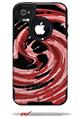 Alecias Swirl 02 Red - Decal Style Vinyl Skin fits Otterbox Commuter iPhone4/4s Case (CASE SOLD SEPARATELY)