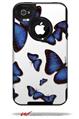 Butterflies Blue - Decal Style Vinyl Skin fits Otterbox Commuter iPhone4/4s Case (CASE SOLD SEPARATELY)