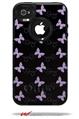 Pastel Butterflies Purple on Black - Decal Style Vinyl Skin fits Otterbox Commuter iPhone4/4s Case (CASE SOLD SEPARATELY)