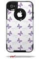 Pastel Butterflies Purple on White - Decal Style Vinyl Skin fits Otterbox Commuter iPhone4/4s Case (CASE SOLD SEPARATELY)