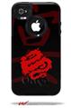 Oriental Dragon Red on Black - Decal Style Vinyl Skin fits Otterbox Commuter iPhone4/4s Case (CASE SOLD SEPARATELY)