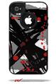 Abstract 02 Red - Decal Style Vinyl Skin fits Otterbox Commuter iPhone4/4s Case (CASE SOLD SEPARATELY)