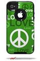 Love and Peace Green - Decal Style Vinyl Skin fits Otterbox Commuter iPhone4/4s Case (CASE SOLD SEPARATELY)