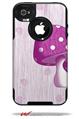 Mushrooms Hot Pink - Decal Style Vinyl Skin fits Otterbox Commuter iPhone4/4s Case (CASE SOLD SEPARATELY)