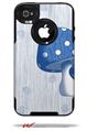 Mushrooms Blue - Decal Style Vinyl Skin fits Otterbox Commuter iPhone4/4s Case (CASE SOLD SEPARATELY)
