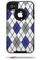 Argyle Blue and Gray - Decal Style Vinyl Skin fits Otterbox Commuter iPhone4/4s Case (CASE SOLD SEPARATELY)