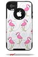 Flamingos on White - Decal Style Vinyl Skin fits Otterbox Commuter iPhone4/4s Case (CASE SOLD SEPARATELY)