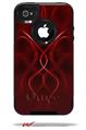 Abstract 01 Red - Decal Style Vinyl Skin fits Otterbox Commuter iPhone4/4s Case (CASE SOLD SEPARATELY)