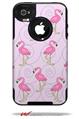 Flamingos on Pink - Decal Style Vinyl Skin fits Otterbox Commuter iPhone4/4s Case (CASE SOLD SEPARATELY)