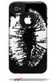 Big Kiss White Lips on Black - Decal Style Vinyl Skin fits Otterbox Commuter iPhone4/4s Case (CASE SOLD SEPARATELY)