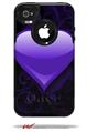 Glass Heart Grunge Purple - Decal Style Vinyl Skin fits Otterbox Commuter iPhone4/4s Case (CASE SOLD SEPARATELY)