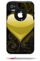 Glass Heart Grunge Yellow - Decal Style Vinyl Skin fits Otterbox Commuter iPhone4/4s Case (CASE SOLD SEPARATELY)