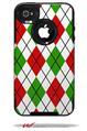 Argyle Red and Green - Decal Style Vinyl Skin fits Otterbox Commuter iPhone4/4s Case (CASE SOLD SEPARATELY)