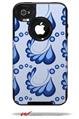 Petals Blue - Decal Style Vinyl Skin fits Otterbox Commuter iPhone4/4s Case (CASE SOLD SEPARATELY)