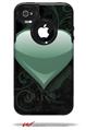 Glass Heart Grunge Seafoam Green - Decal Style Vinyl Skin fits Otterbox Commuter iPhone4/4s Case (CASE SOLD SEPARATELY)