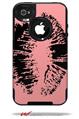 Big Kiss Black on Pink - Decal Style Vinyl Skin fits Otterbox Commuter iPhone4/4s Case (CASE SOLD SEPARATELY)