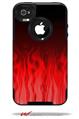 Fire Red - Decal Style Vinyl Skin fits Otterbox Commuter iPhone4/4s Case (CASE SOLD SEPARATELY)