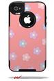 Pastel Flowers on Pink - Decal Style Vinyl Skin fits Otterbox Commuter iPhone4/4s Case (CASE SOLD SEPARATELY)