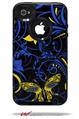 Twisted Garden Blue and Yellow - Decal Style Vinyl Skin fits Otterbox Commuter iPhone4/4s Case (CASE SOLD SEPARATELY)