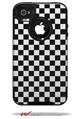 Checkered Canvas Black and White - Decal Style Vinyl Skin fits Otterbox Commuter iPhone4/4s Case (CASE SOLD SEPARATELY)