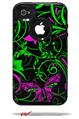 Twisted Garden Green and Hot Pink - Decal Style Vinyl Skin fits Otterbox Commuter iPhone4/4s Case (CASE SOLD SEPARATELY)