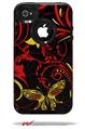 Twisted Garden Red and Yellow - Decal Style Vinyl Skin fits Otterbox Commuter iPhone4/4s Case (CASE SOLD SEPARATELY)