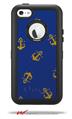 Anchors Away Blue - Decal Style Vinyl Skin fits Otterbox Defender iPhone 5C Case (CASE SOLD SEPARATELY)