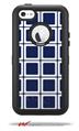 Squared Navy Blue - Decal Style Vinyl Skin fits Otterbox Defender iPhone 5C Case (CASE SOLD SEPARATELY)