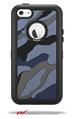 Camouflage Blue - Decal Style Vinyl Skin fits Otterbox Defender iPhone 5C Case (CASE SOLD SEPARATELY)