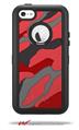 Camouflage Red - Decal Style Vinyl Skin fits Otterbox Defender iPhone 5C Case (CASE SOLD SEPARATELY)